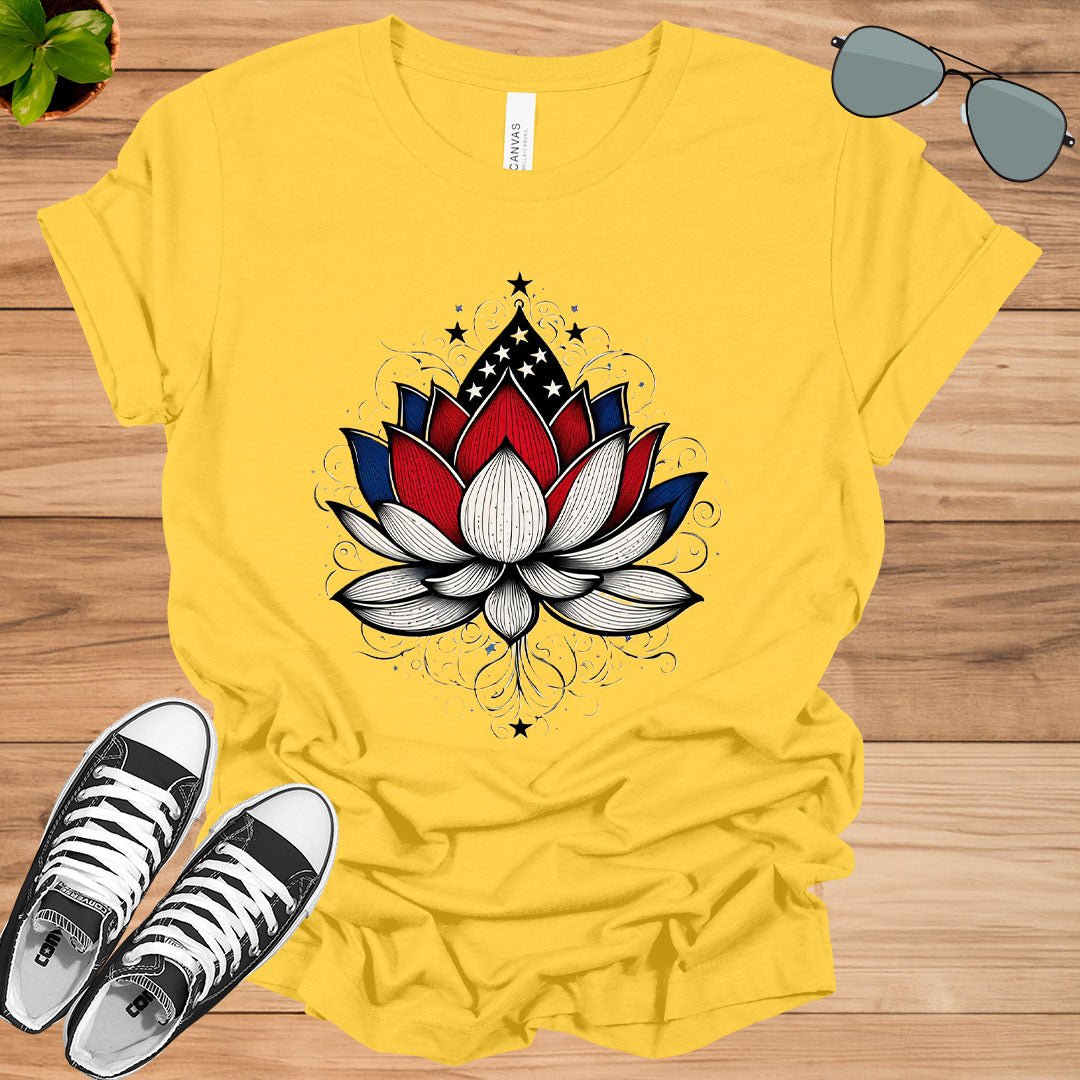 Lotus For Potus Shirt Vintage, Harris Shirt, Kamala Harris Shirt, USA Flag Unisex t - shirt - tee1spread