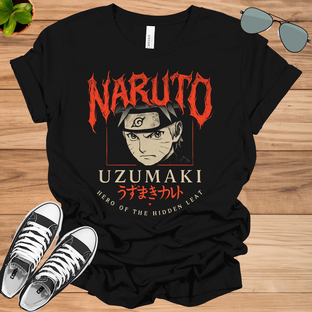 Naruto Shippuden Uzumaki Clan Metal Crest Unisex Graphic T-Shirt | Anime Tee