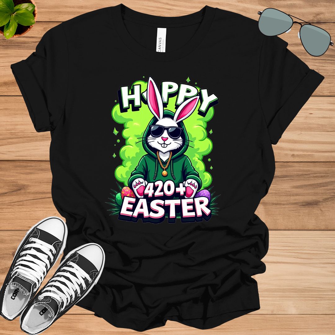 Happy Easter Funny 4/20 Day Easter Bunny Rabbit Men Women T-Shirt
