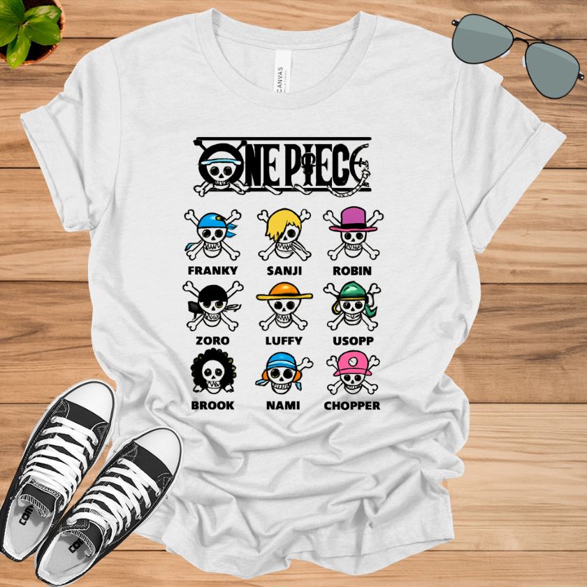 One Piece Straw Hat Pirates Jolly Roger T-Shirt | Anime Crew Logo Tee