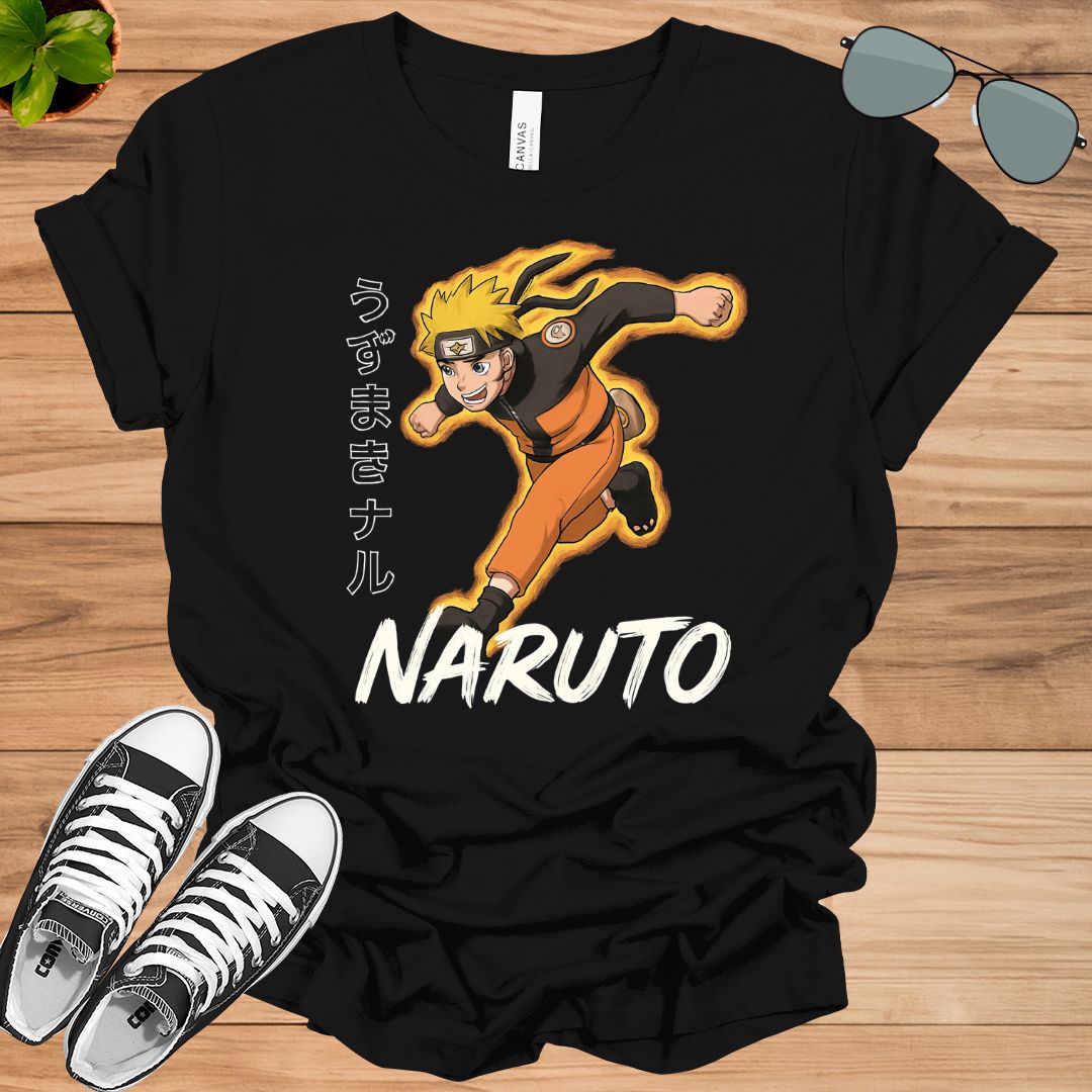 Naruto Uzumaki Run T-Shirt | Unisex Anime Graphic Tee