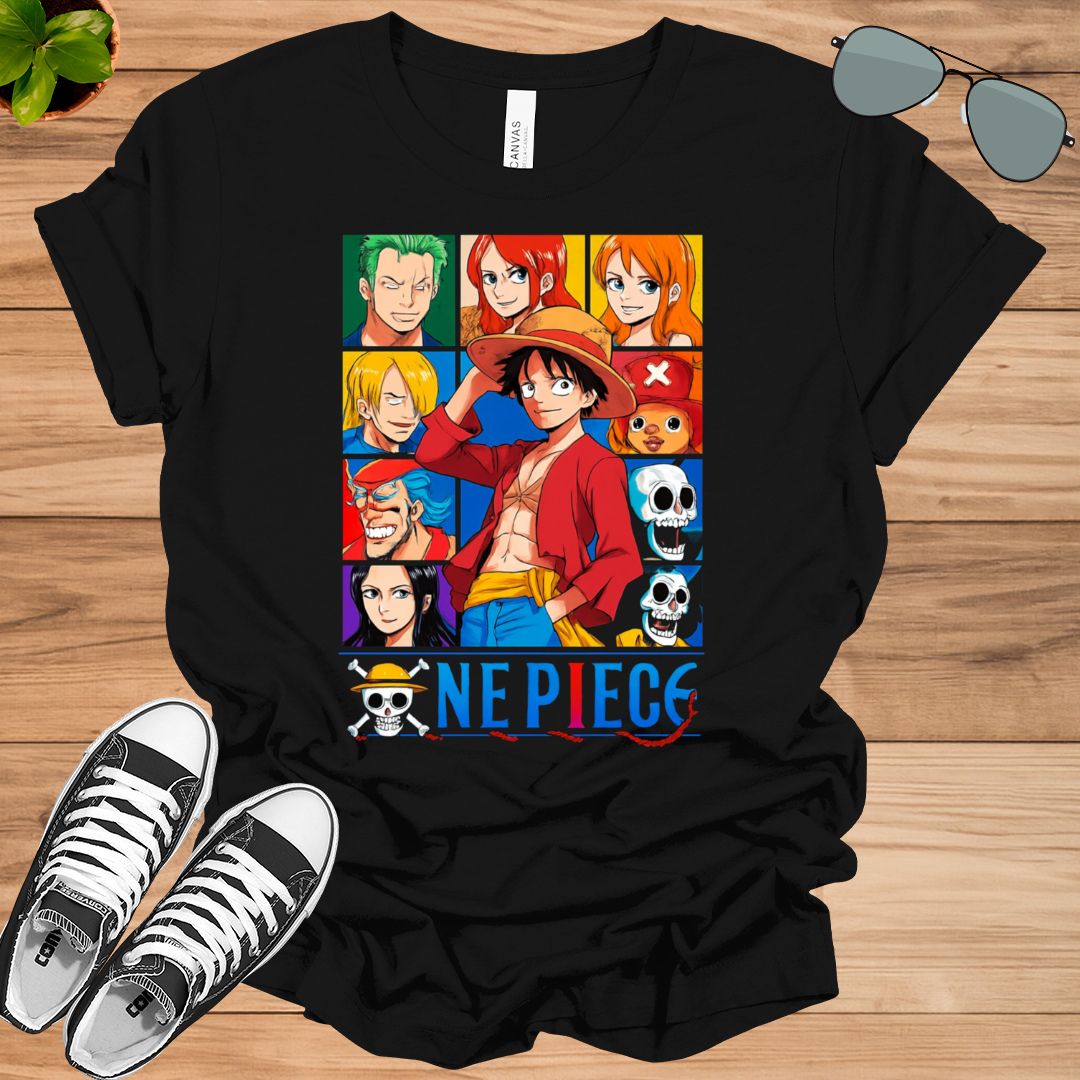 Straw Hat Pirate T-Shirt One Piece Anime Printed Tee for Men &amp; Women