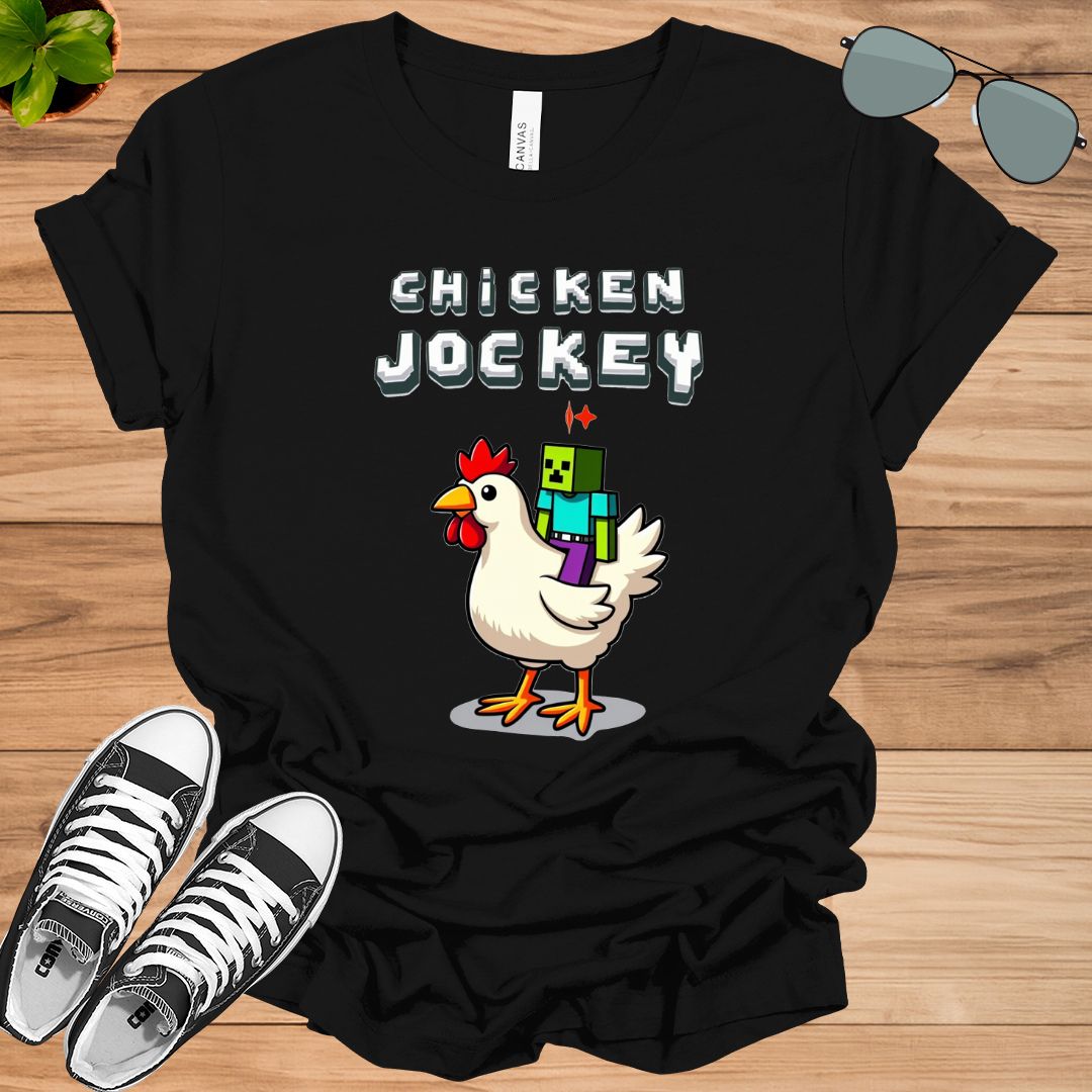 Chicken Jockey Video Game Viral Gamer Meme Unisex t-shirt