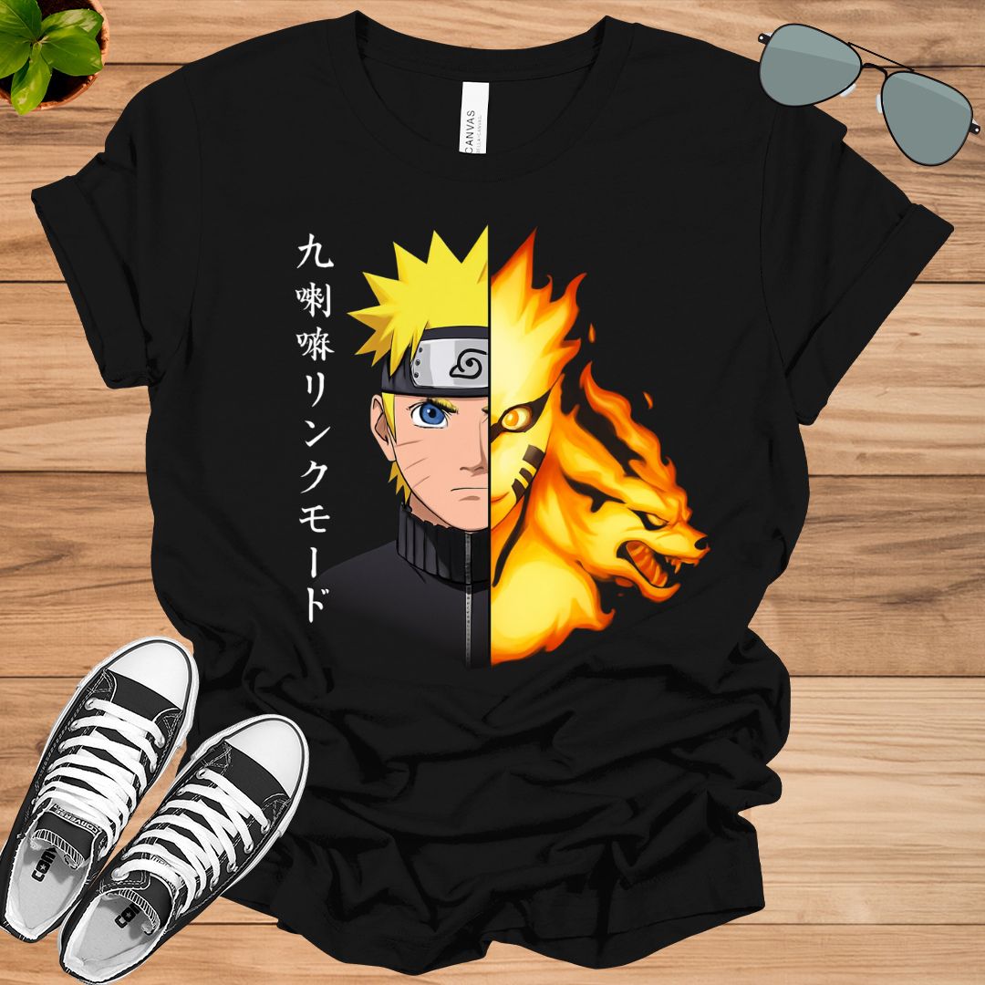 Naruto Kurama Link Mode T-Shirt  Anime Graphic Tee