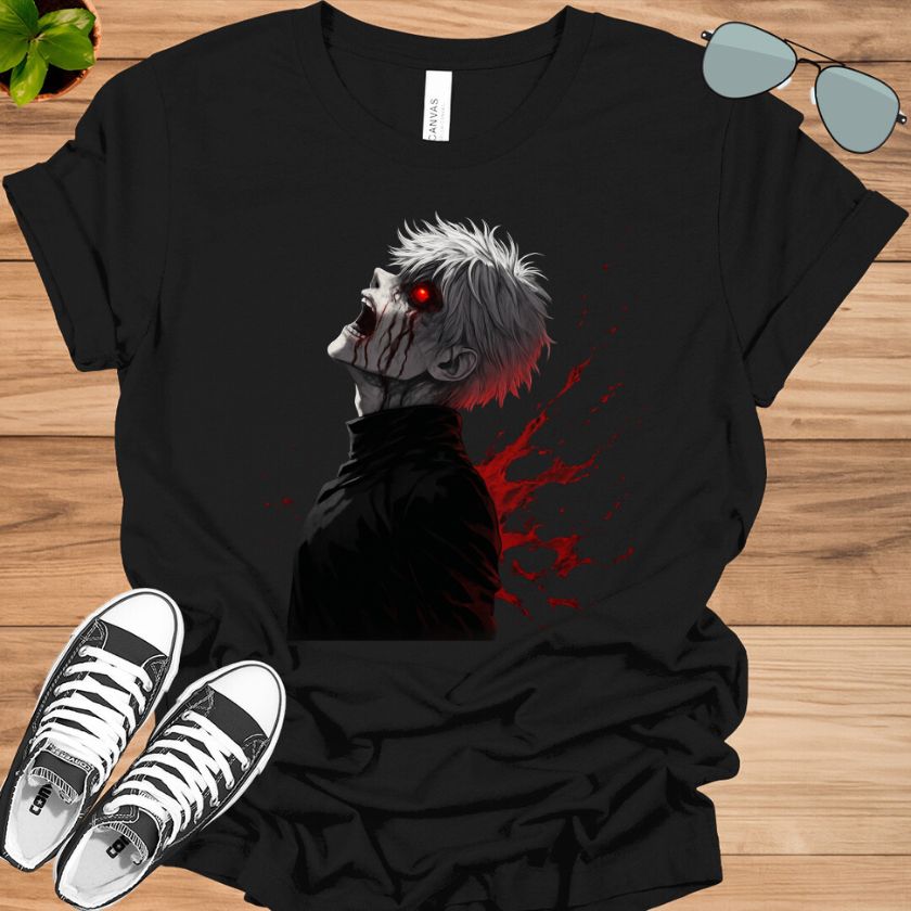 Tokyo Ghoul Ken Kaneki T-Shirt | Unisex Washed Anime Graphic Tee