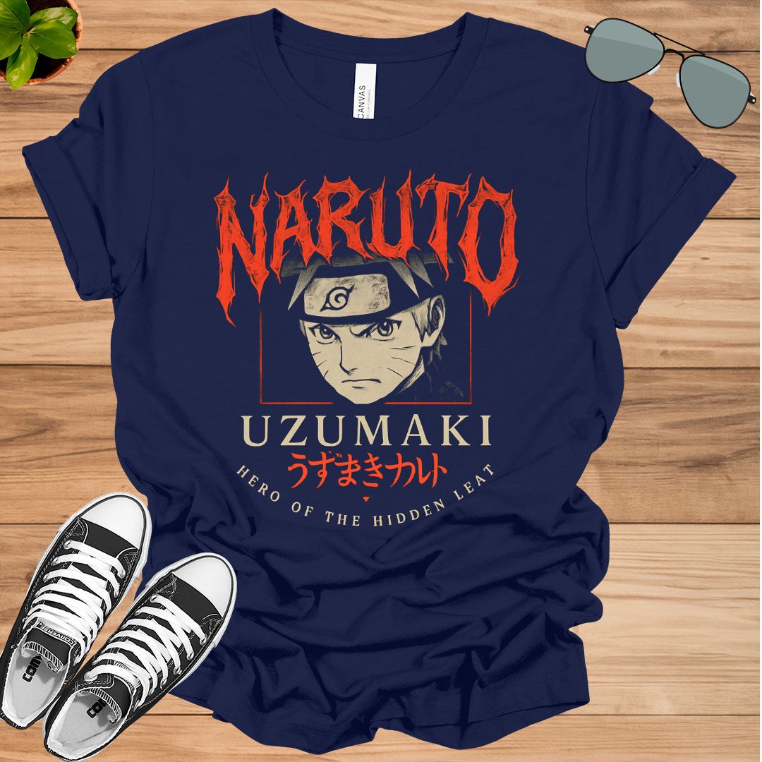 Naruto Shippuden Uzumaki Clan Metal Crest Unisex Graphic T-Shirt | Anime Tee