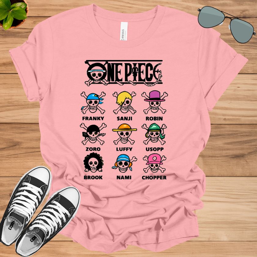 One Piece Straw Hat Pirates Jolly Roger T-Shirt | Anime Crew Logo Tee