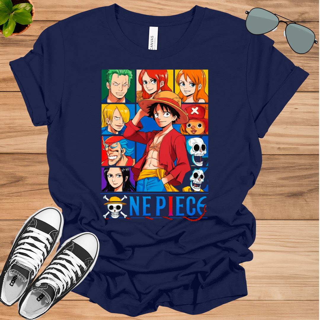 Straw Hat Pirate T-Shirt One Piece Anime Printed Tee for Men &amp; Women