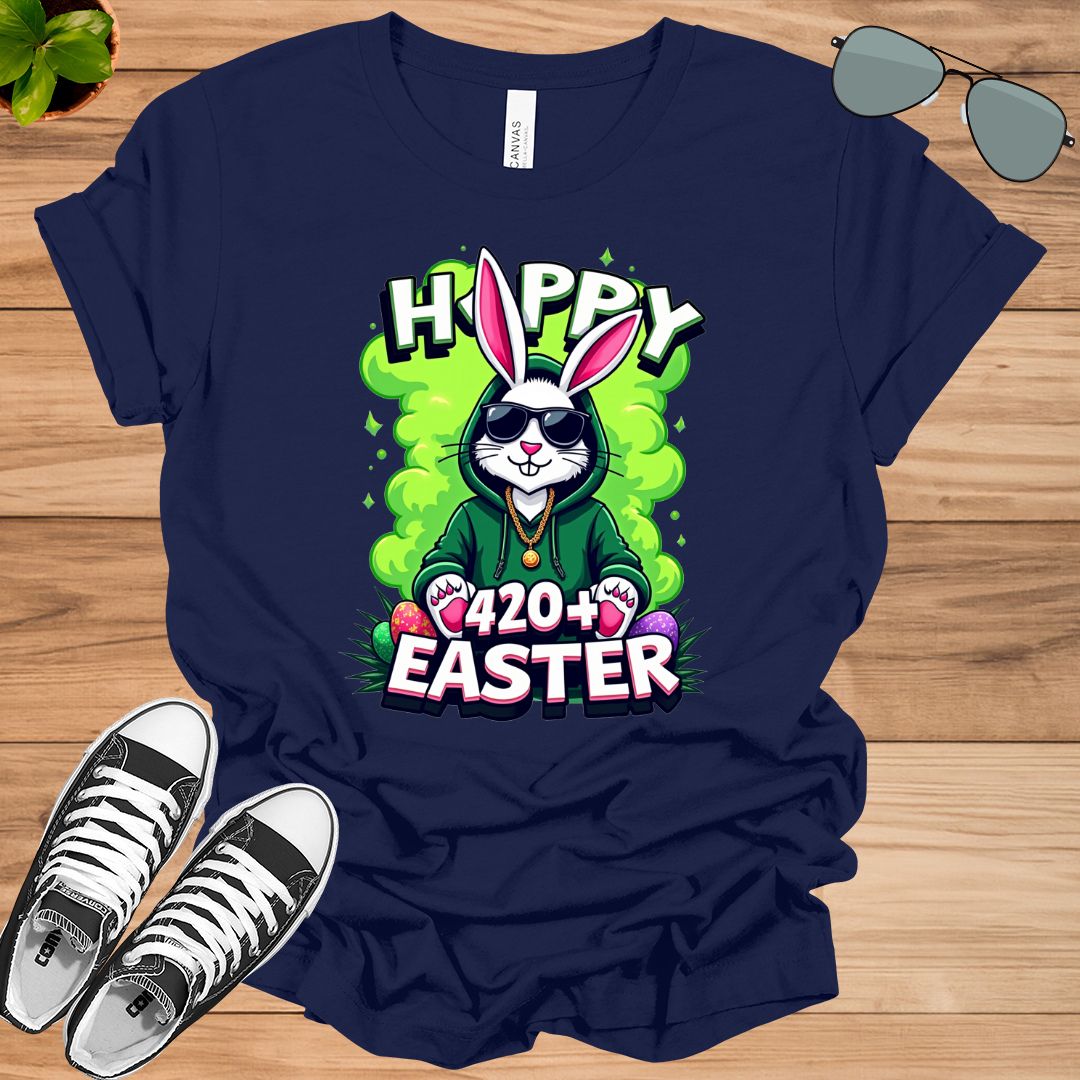Happy Easter Funny 4/20 Day Easter Bunny Rabbit Men Women T-Shirt