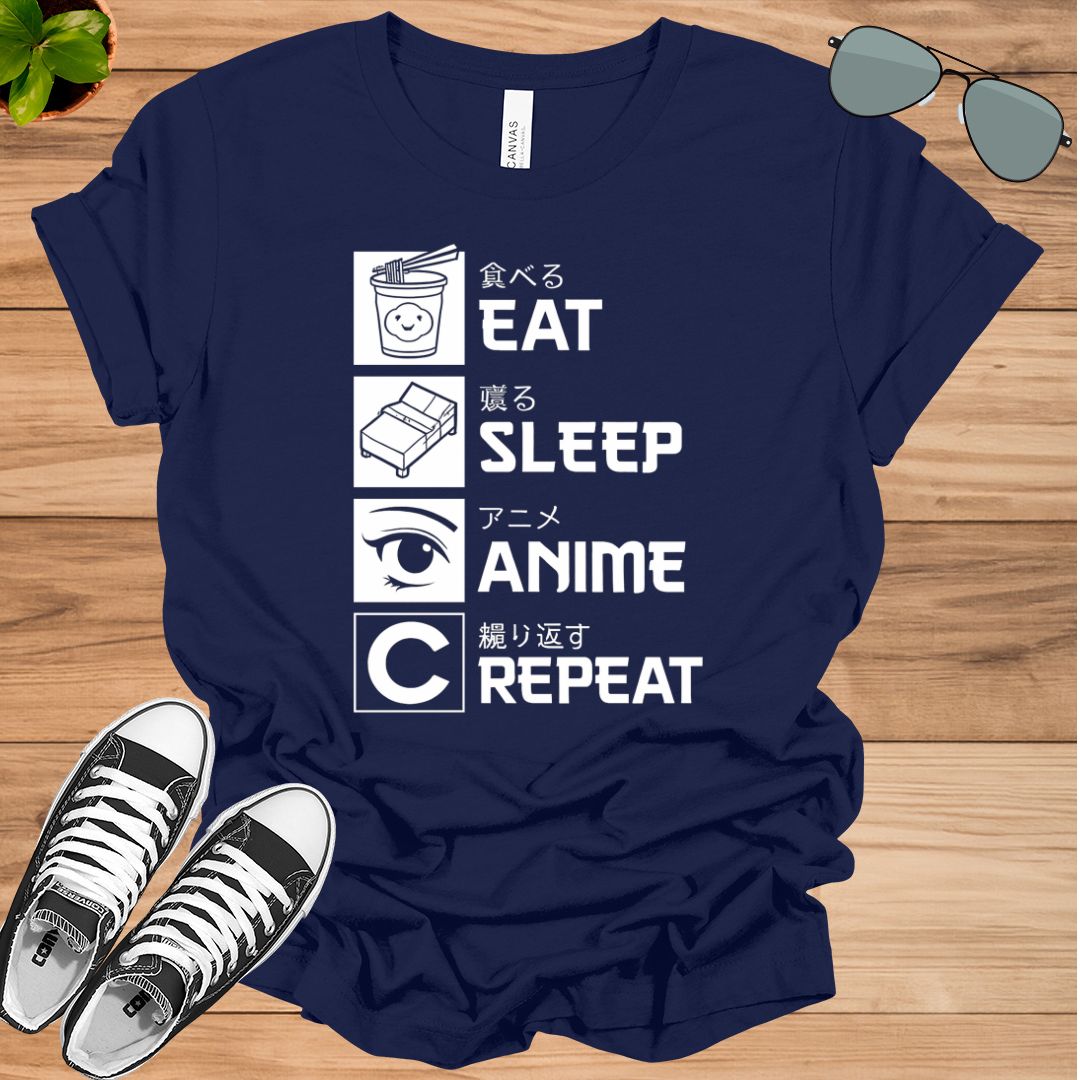 Eat Sleep Anime Repeat – Manga Lovers Unisex t-shirt