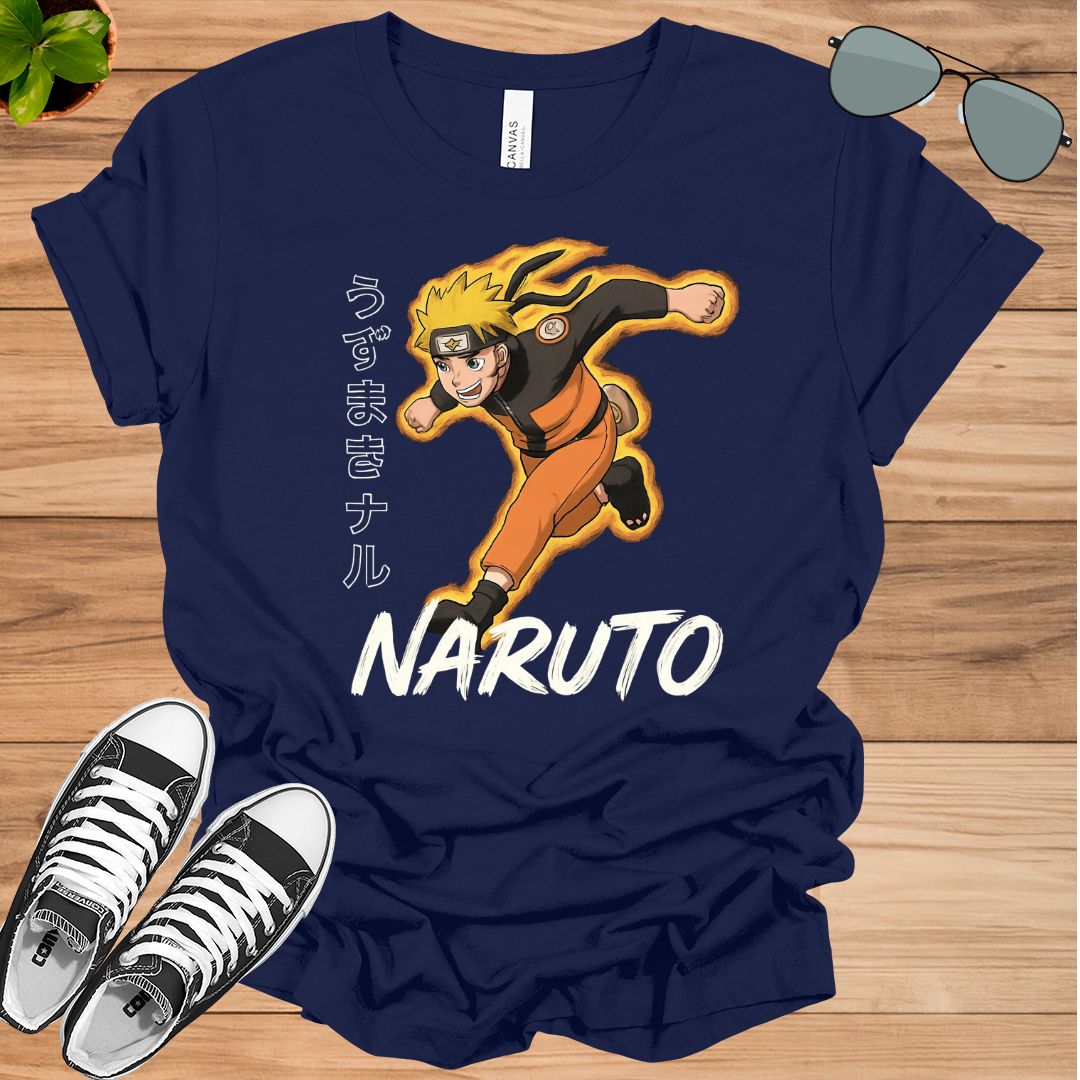Naruto Uzumaki Run T-Shirt | Unisex Anime Graphic Tee