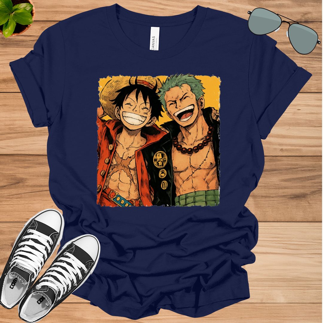 One Piece Luffy &amp; Zoro Men’s Printed T-Shirt