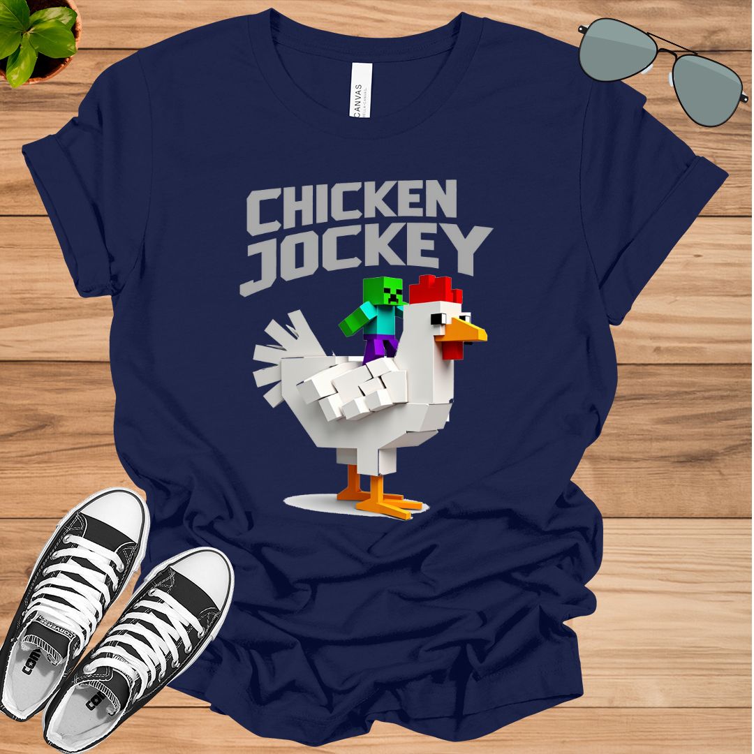 Chicken Jockey Video Game Viral Gamer Meme Unisex t-shirt