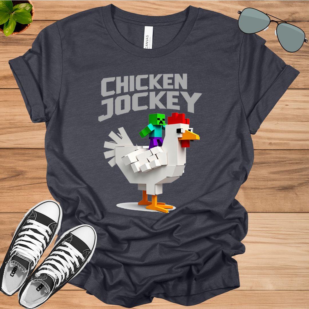 Chicken Jockey Video Game Viral Gamer Meme Unisex t-shirt