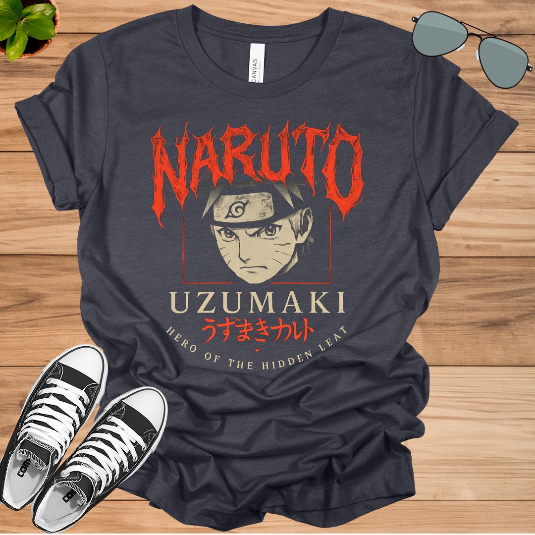 Naruto Shippuden Uzumaki Clan Metal Crest Unisex Graphic T-Shirt | Anime Tee