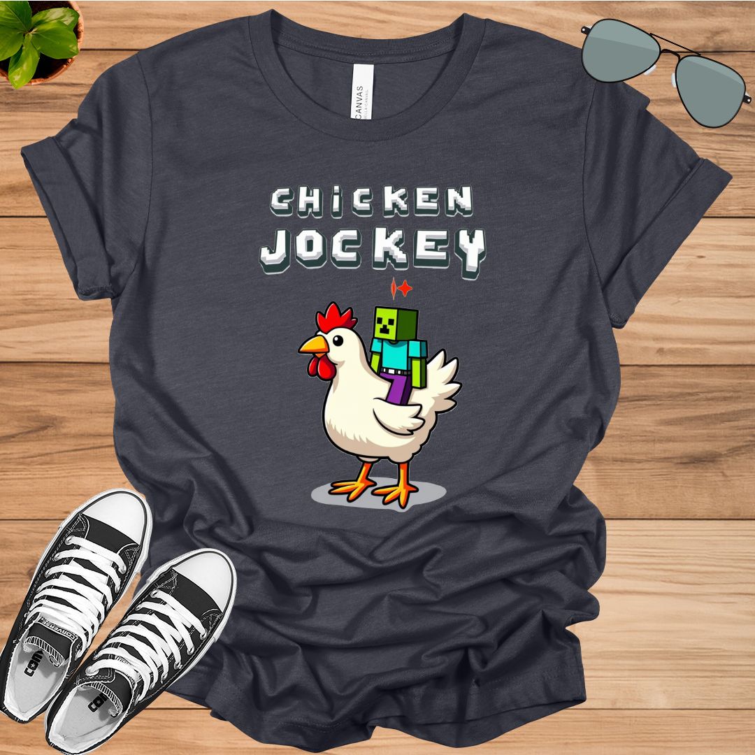 Chicken Jockey Video Game Viral Gamer Meme Unisex t-shirt