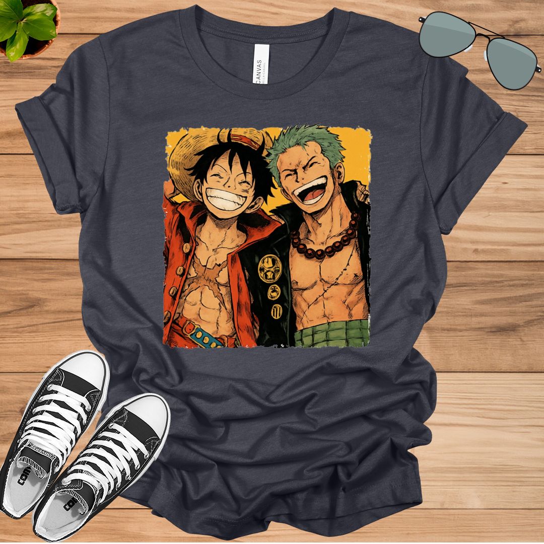 One Piece Luffy &amp; Zoro Men’s Printed T-Shirt