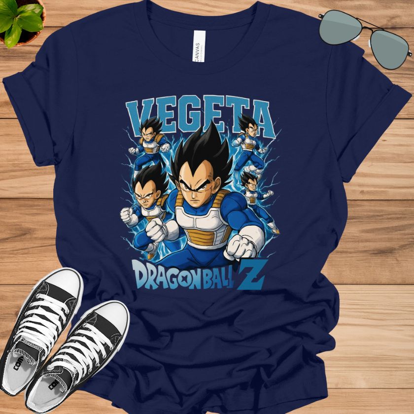 Dragon Ball Z Vegeta T-Shirt | Saiyan Warrior Anime Tee