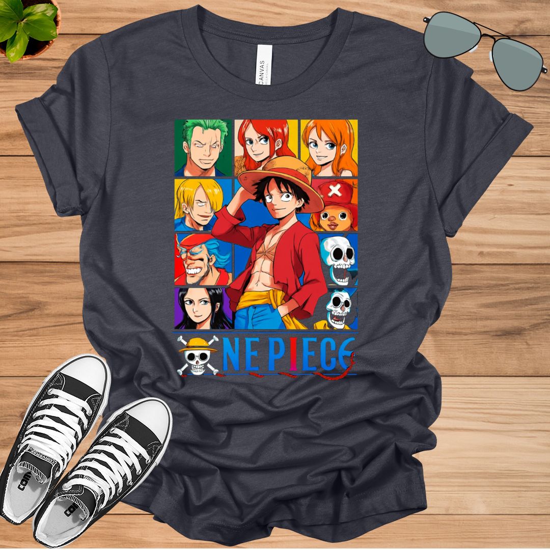 Straw Hat Pirate T-Shirt One Piece Anime Printed Tee for Men &amp; Women