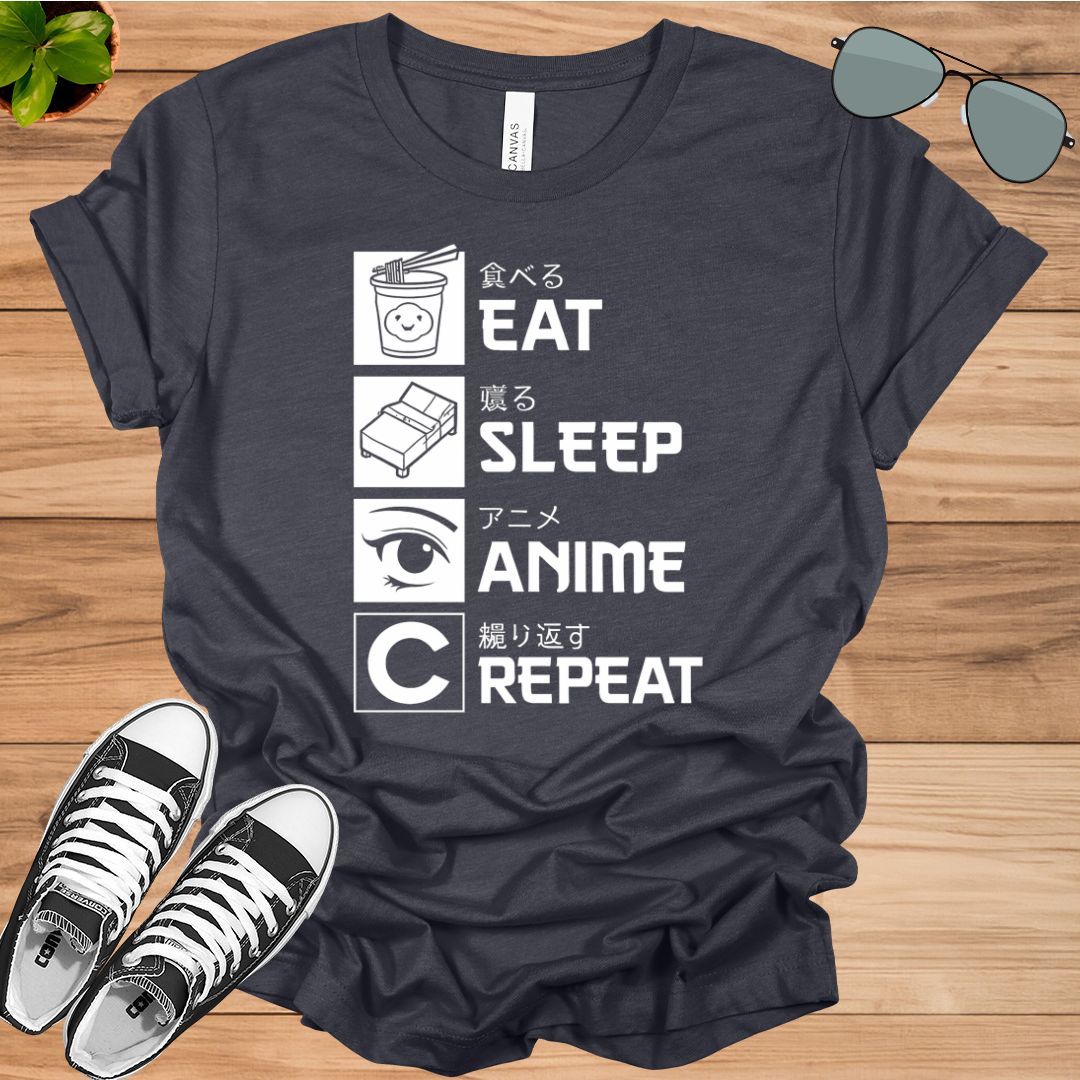 Eat Sleep Anime Repeat – Manga Lovers Unisex t-shirt