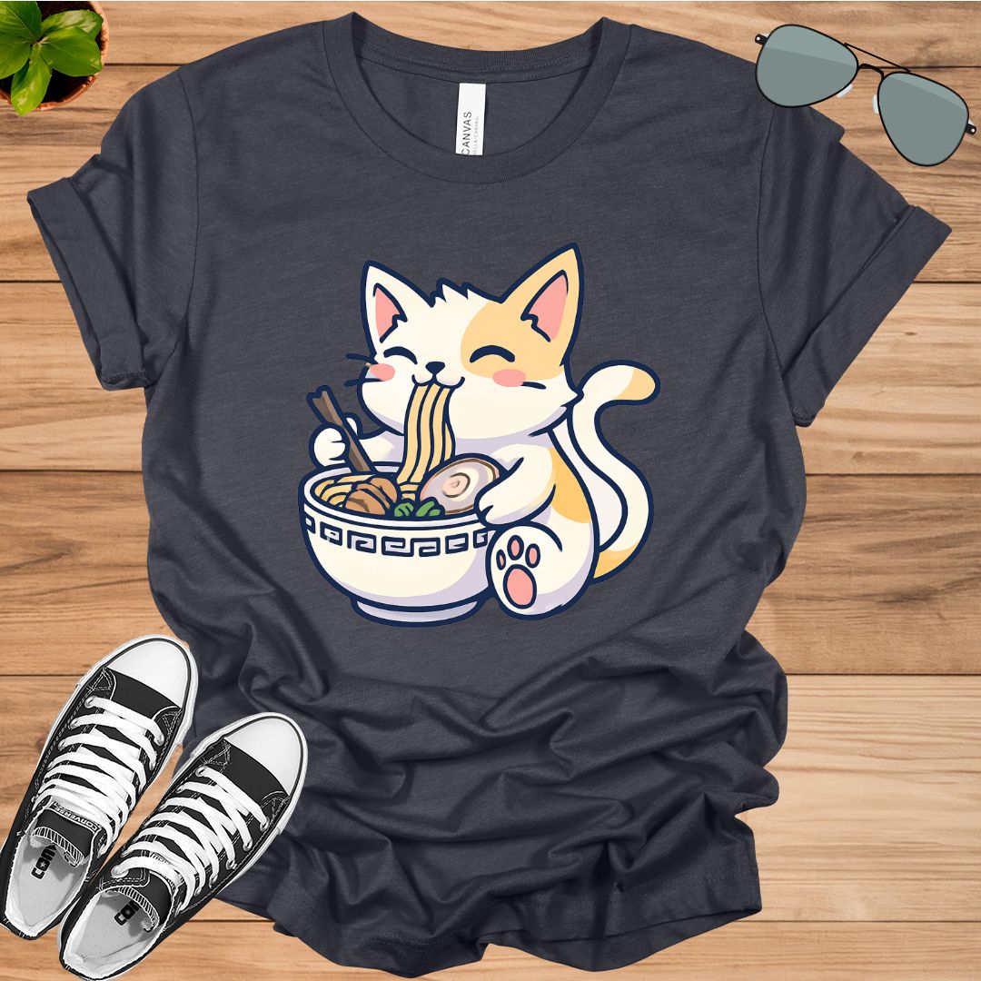 Ramen Cat Kawaii Anime Japanese Neko T-Shirt