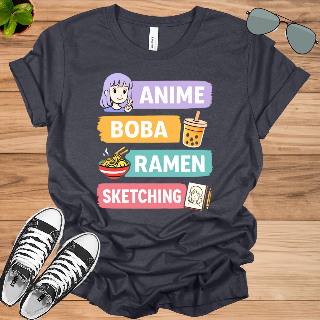 Anime Boba Ramen Sketching Unisex t-shirt