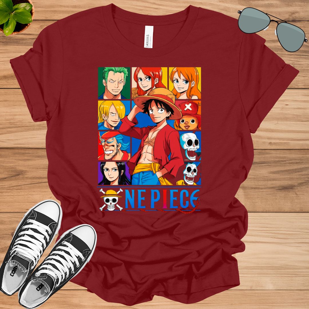 Straw Hat Pirate T-Shirt One Piece Anime Printed Tee for Men &amp; Women
