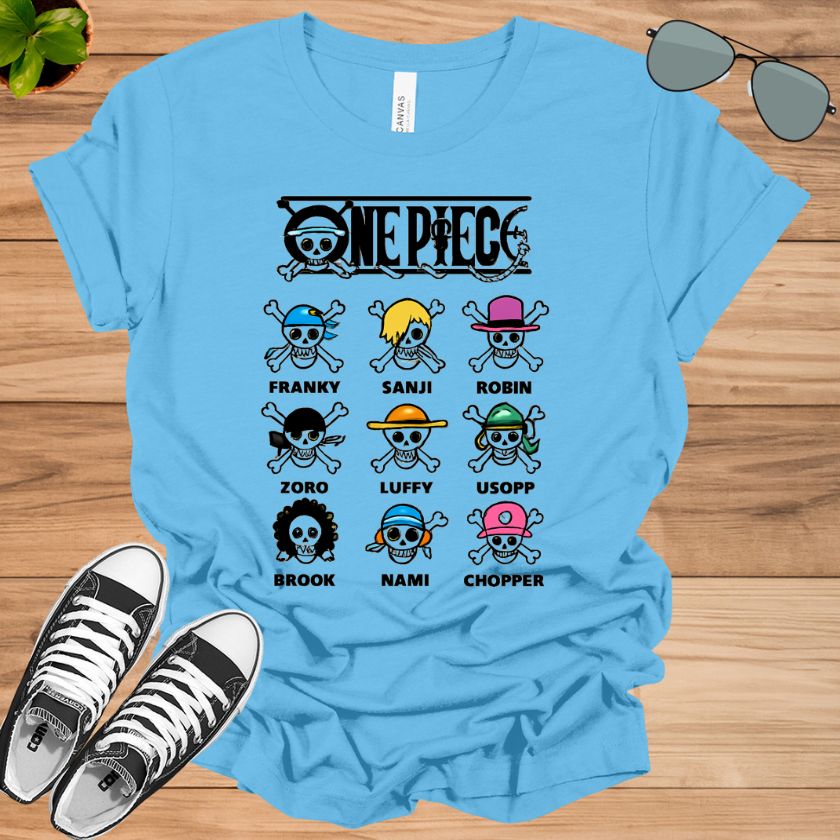 One Piece Straw Hat Pirates Jolly Roger T-Shirt | Anime Crew Logo Tee