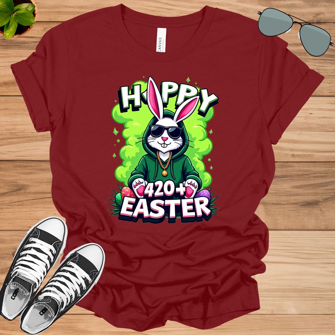 Happy Easter Funny 4/20 Day Easter Bunny Rabbit Men Women T-Shirt