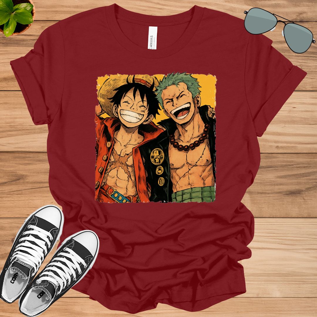 One Piece Luffy &amp; Zoro Men’s Printed T-Shirt
