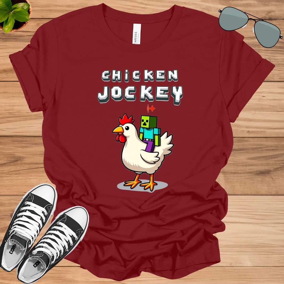 Chicken Jockey Video Game Viral Gamer Meme Unisex t-shirt