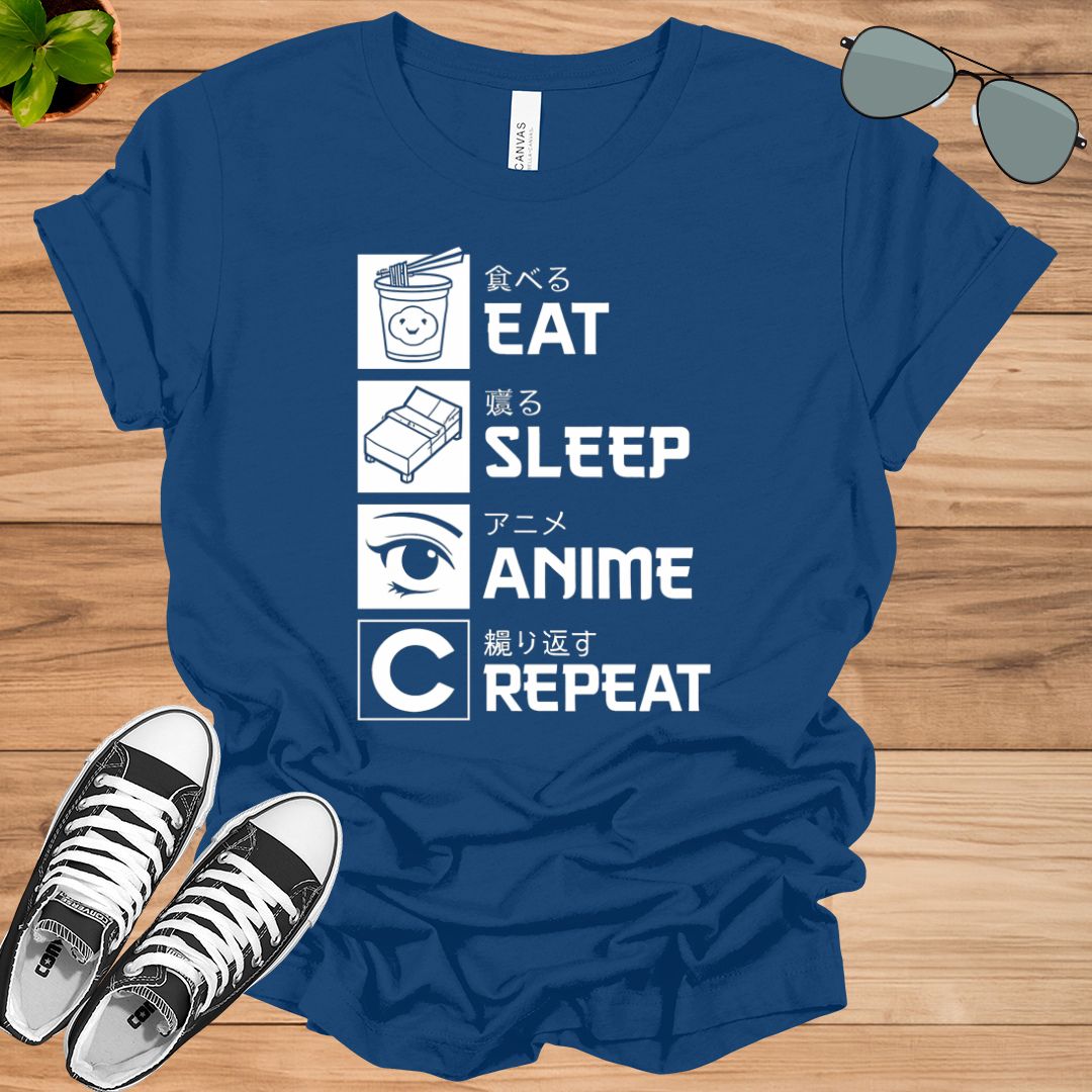 Eat Sleep Anime Repeat – Manga Lovers Unisex t-shirt