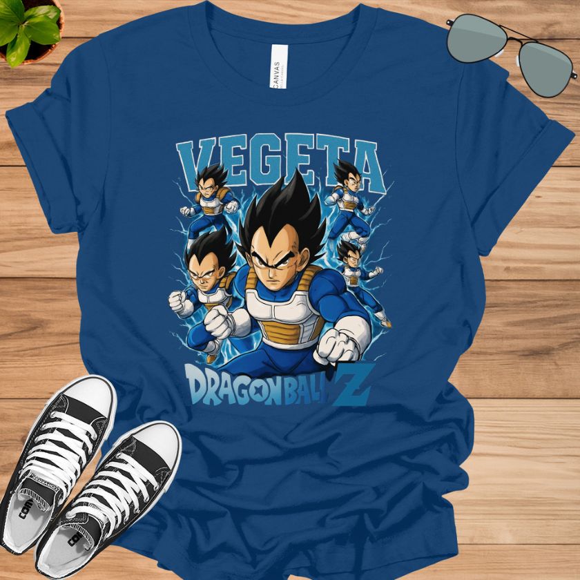 Dragon Ball Z Vegeta T-Shirt | Saiyan Warrior Anime Tee