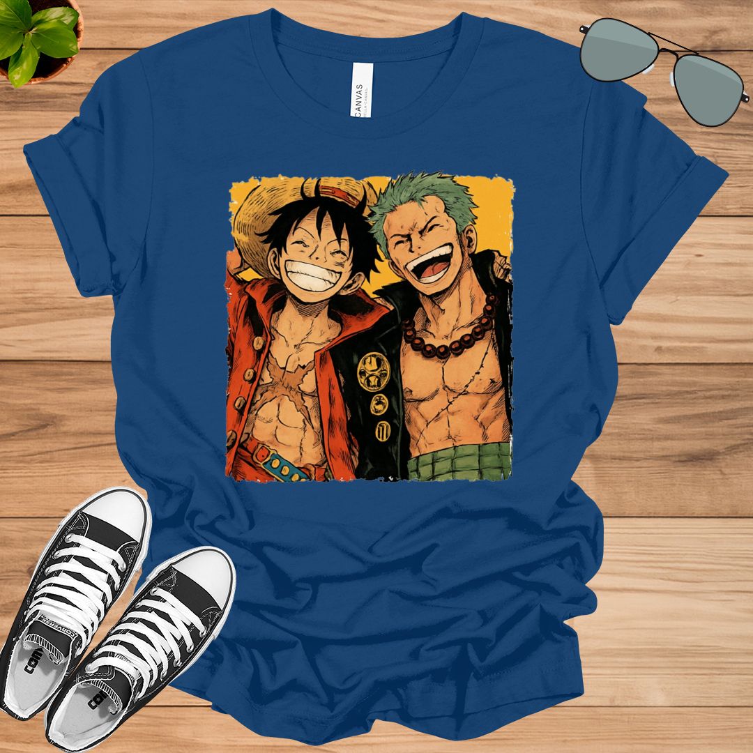 One Piece Luffy &amp; Zoro Men’s Printed T-Shirt