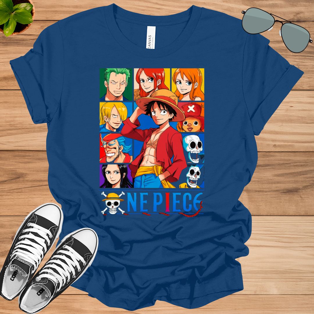 Straw Hat Pirate T-Shirt One Piece Anime Printed Tee for Men &amp; Women
