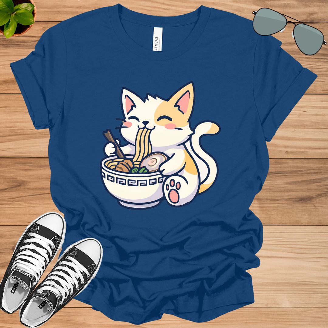 Ramen Cat Kawaii Anime Japanese Neko T-Shirt
