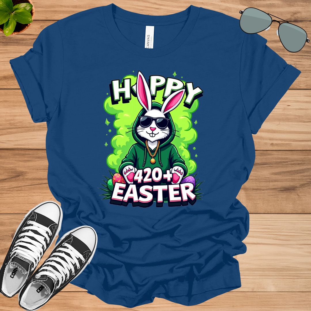 Happy Easter Funny 4/20 Day Easter Bunny Rabbit Men Women T-Shirt