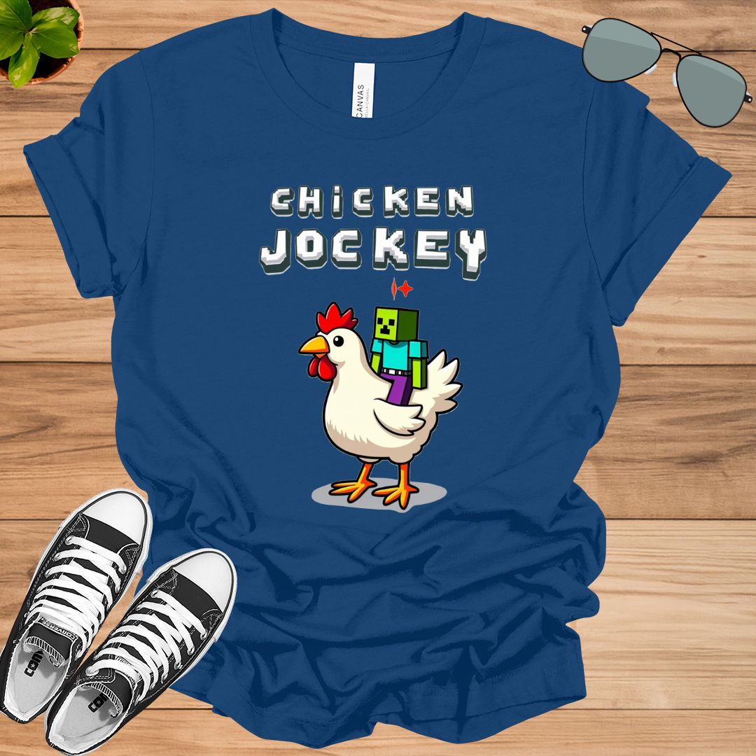 Chicken Jockey Video Game Viral Gamer Meme Unisex t-shirt