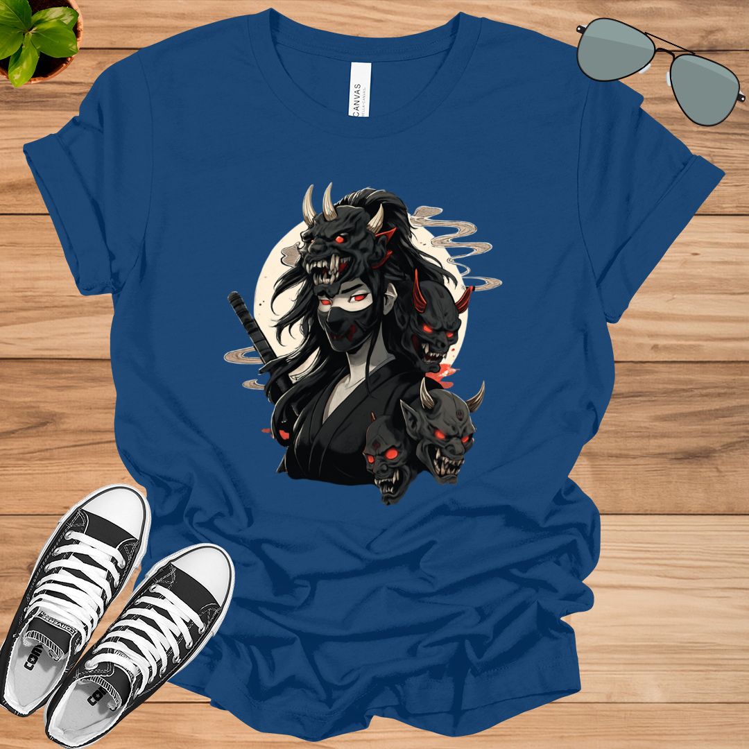 Anime Girl Gothic Waifu Japanese Kawaii Otaku Oni Mask T-Shirt