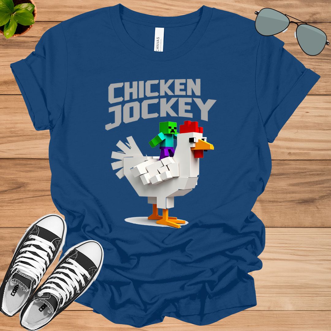 Chicken Jockey Video Game Viral Gamer Meme Unisex t-shirt