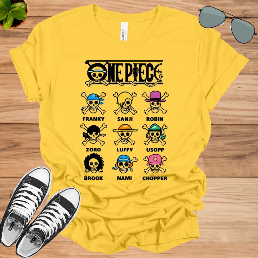 One Piece Straw Hat Pirates Jolly Roger T-Shirt | Anime Crew Logo Tee