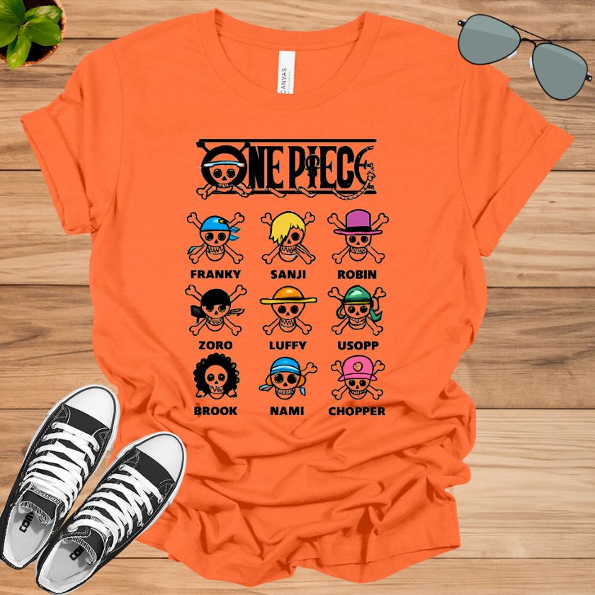 One Piece Straw Hat Pirates Jolly Roger T-Shirt | Anime Crew Logo Tee