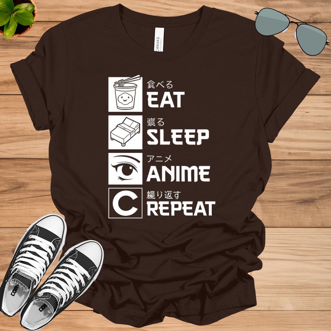 Eat Sleep Anime Repeat – Manga Lovers Unisex t-shirt