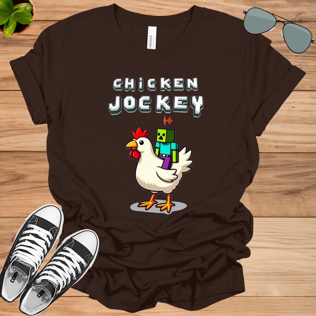Chicken Jockey Video Game Viral Gamer Meme Unisex t-shirt