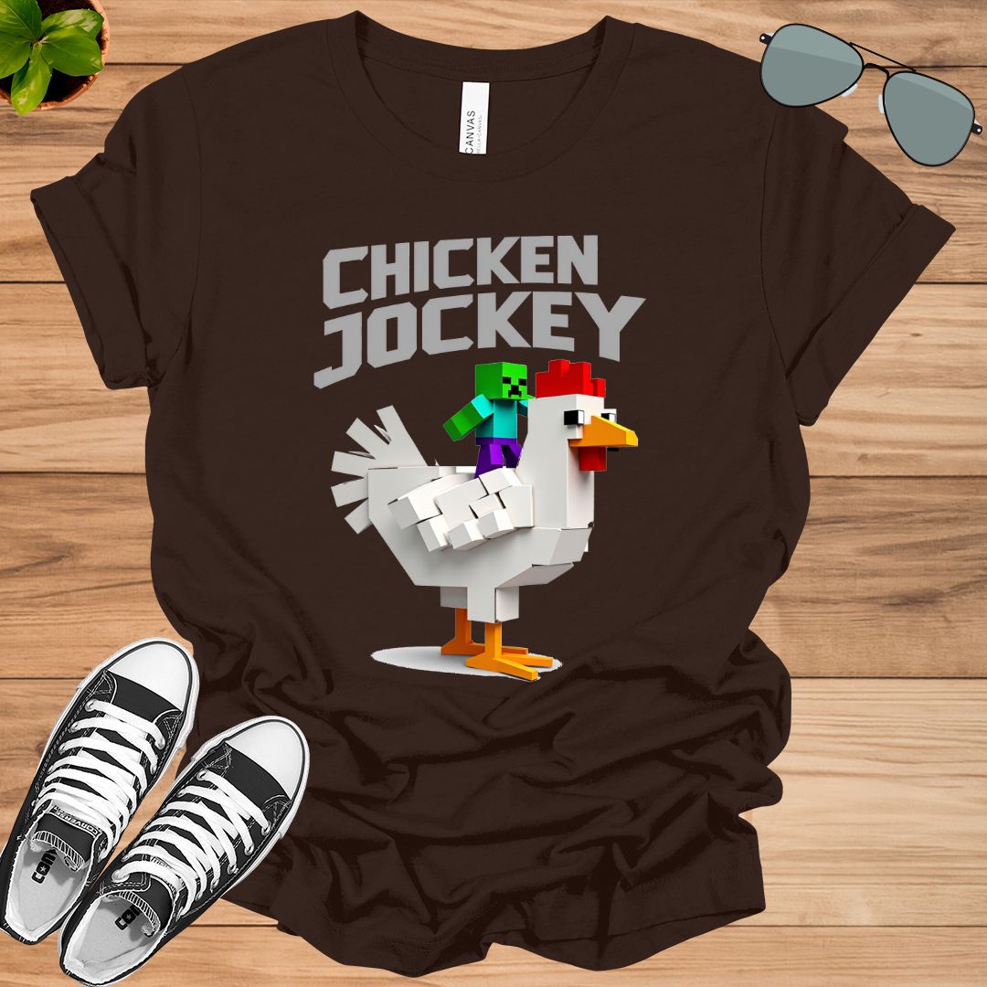 Chicken Jockey Video Game Viral Gamer Meme Unisex t-shirt
