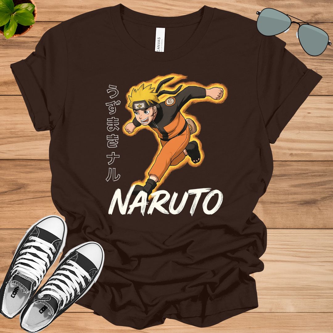 Naruto Uzumaki Run T-Shirt | Unisex Anime Graphic Tee