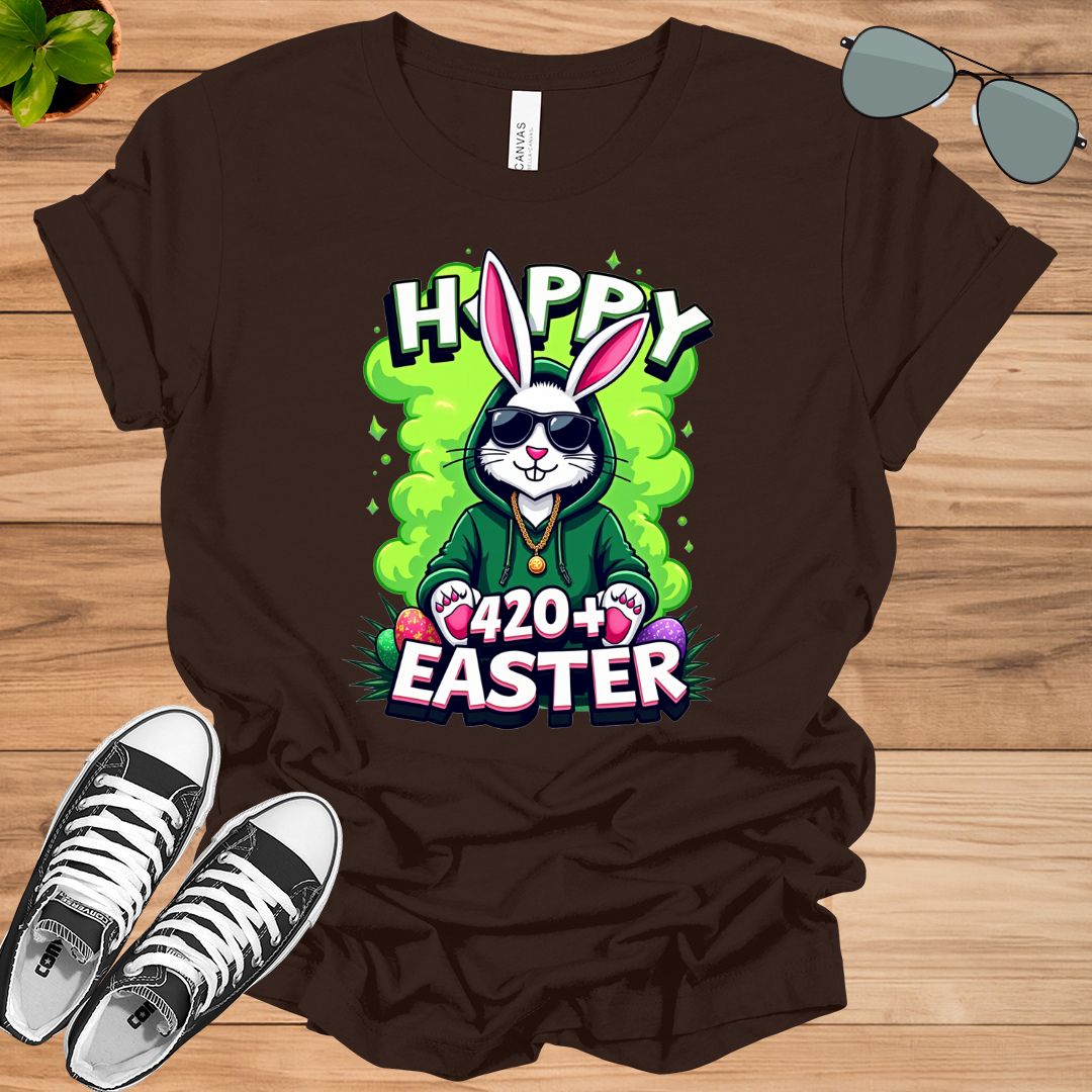 Happy Easter Funny 4/20 Day Easter Bunny Rabbit Men Women T-Shirt