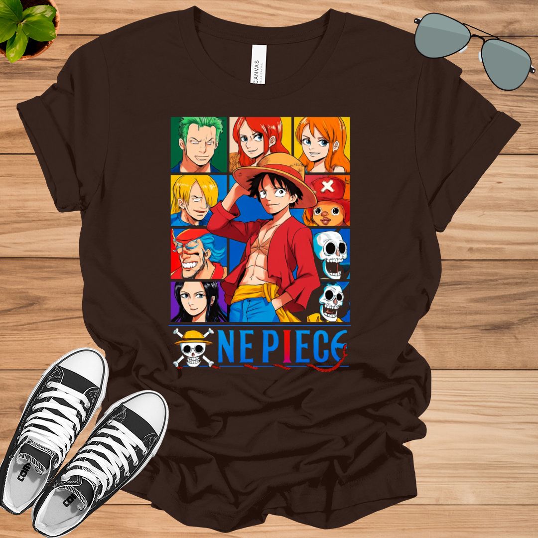Straw Hat Pirate T-Shirt One Piece Anime Printed Tee for Men &amp; Women