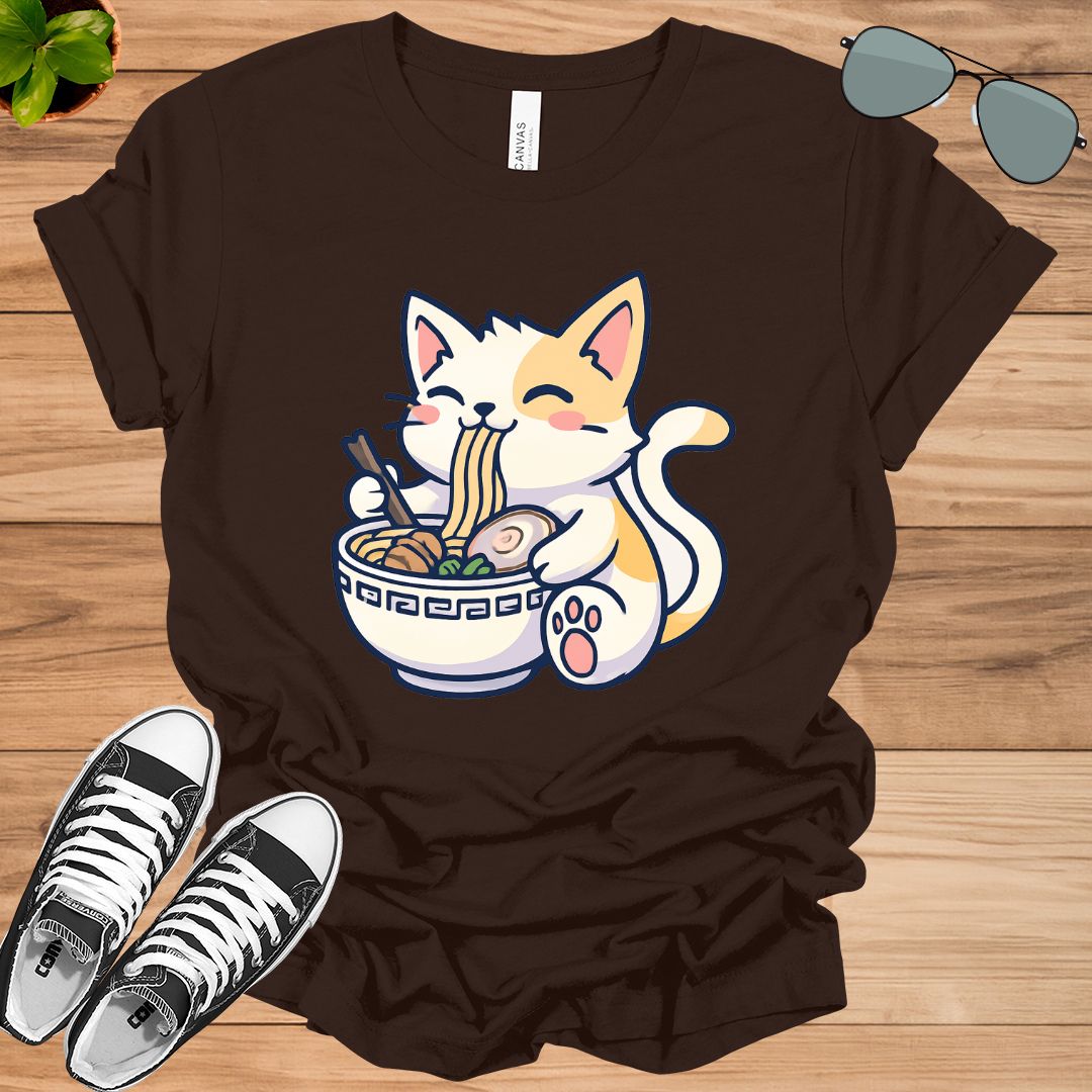 Ramen Cat Kawaii Anime Japanese Neko T-Shirt