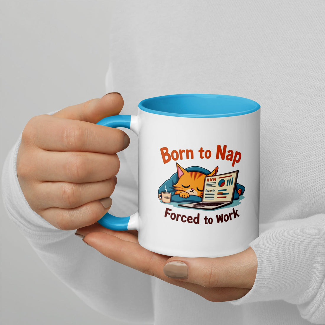 Born to Nap, Forced to Work | Funny Work & Nap Lover Mug - tee1spread